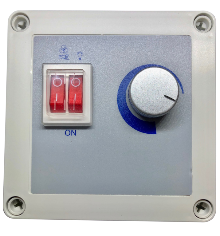 Régulateur Vitesse Manuel Hotte Cuisine RS9595 - 230V, 8A Max - Interrupteur Moteur Et éclairage, Potentiomètre