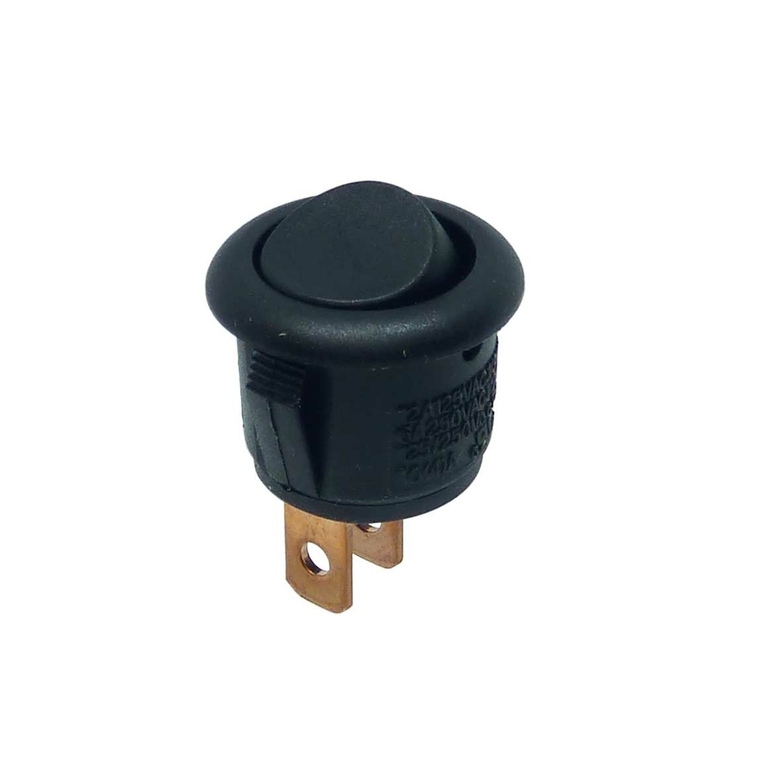 Interrupteur rond petit 15mm noir - Interrupteur/Interrupteur à Bascule  Rond - Eurolec