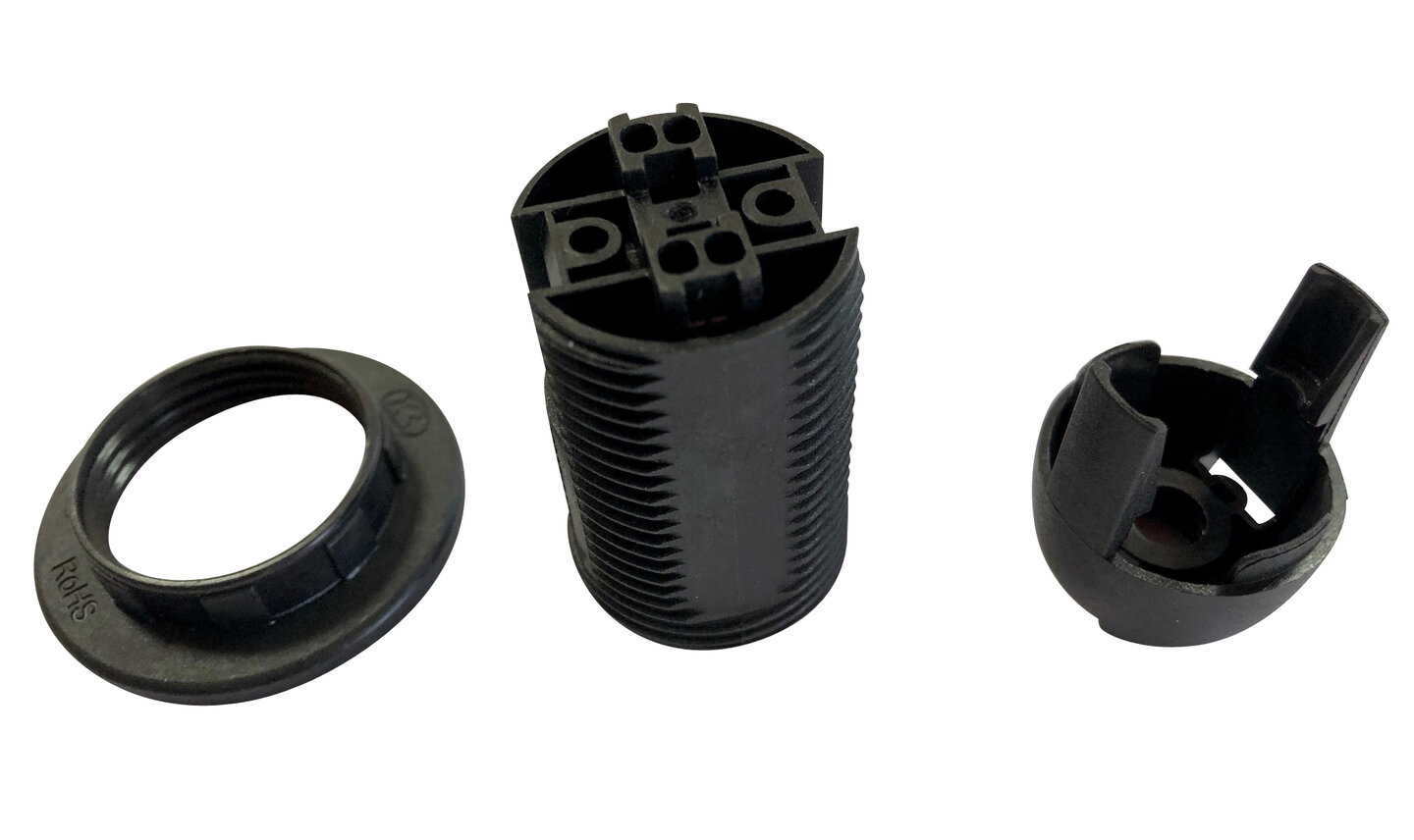 6 Douilles E14 Noires Avec Câble - Support Ampoule Max 60W Pour DIY Luminaires