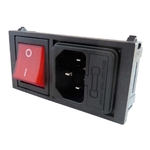 Connecteur IEC C14 avec porte fusible et interrupteur lumineux rouge RLN-10F1