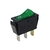 interrupteur unipolaire rectangulaire vert lumineux 250V RL-13-11N-3