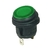Interrupteur rond noir à bascule verte étanche, 12V, On-Off, lumineux