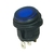 Interrupteur rond noir à bascule étanche bleue, 12V, On-Off, lumineux