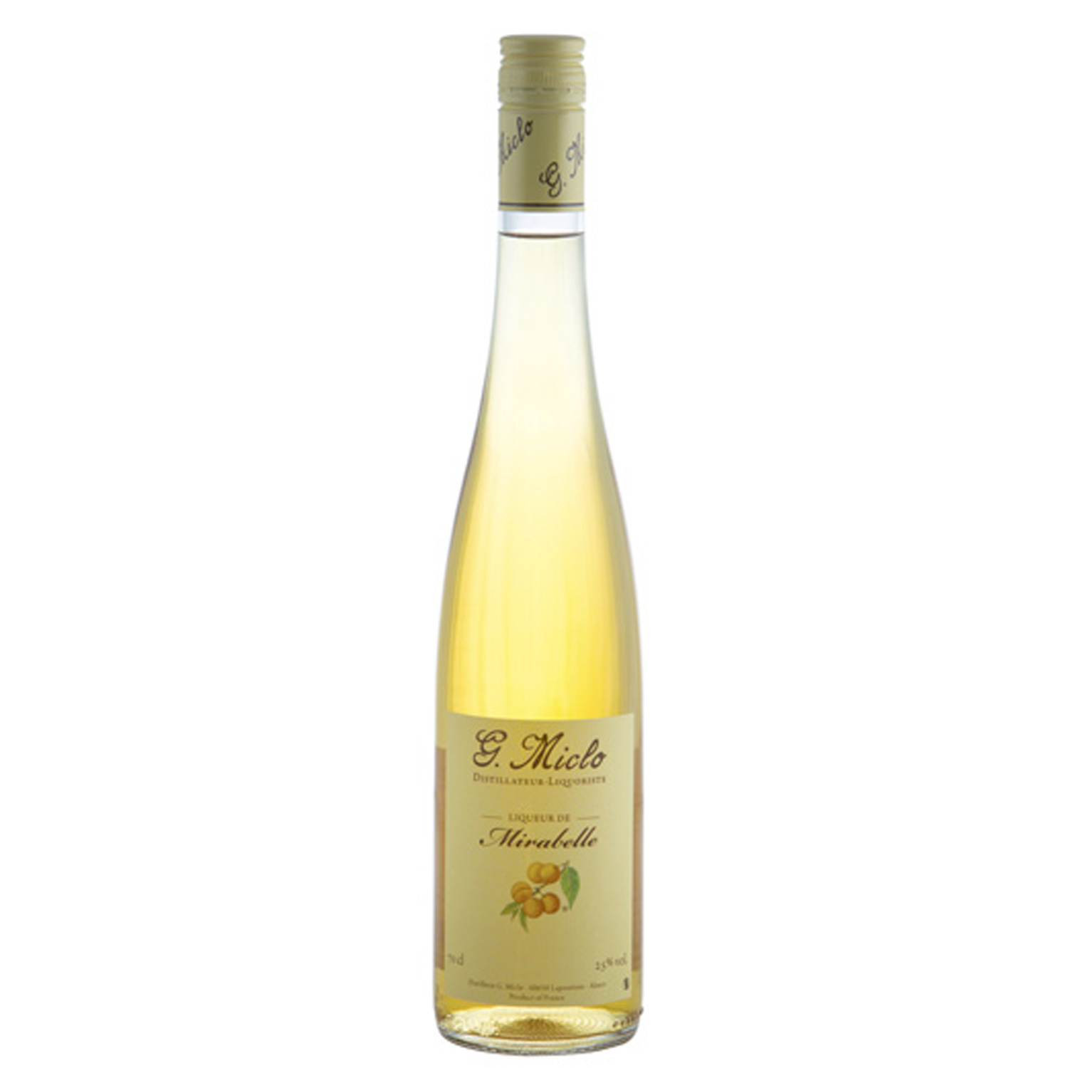 Liqueur de Mirabelle - Distillerie G.Miclo - 25° - 70cl