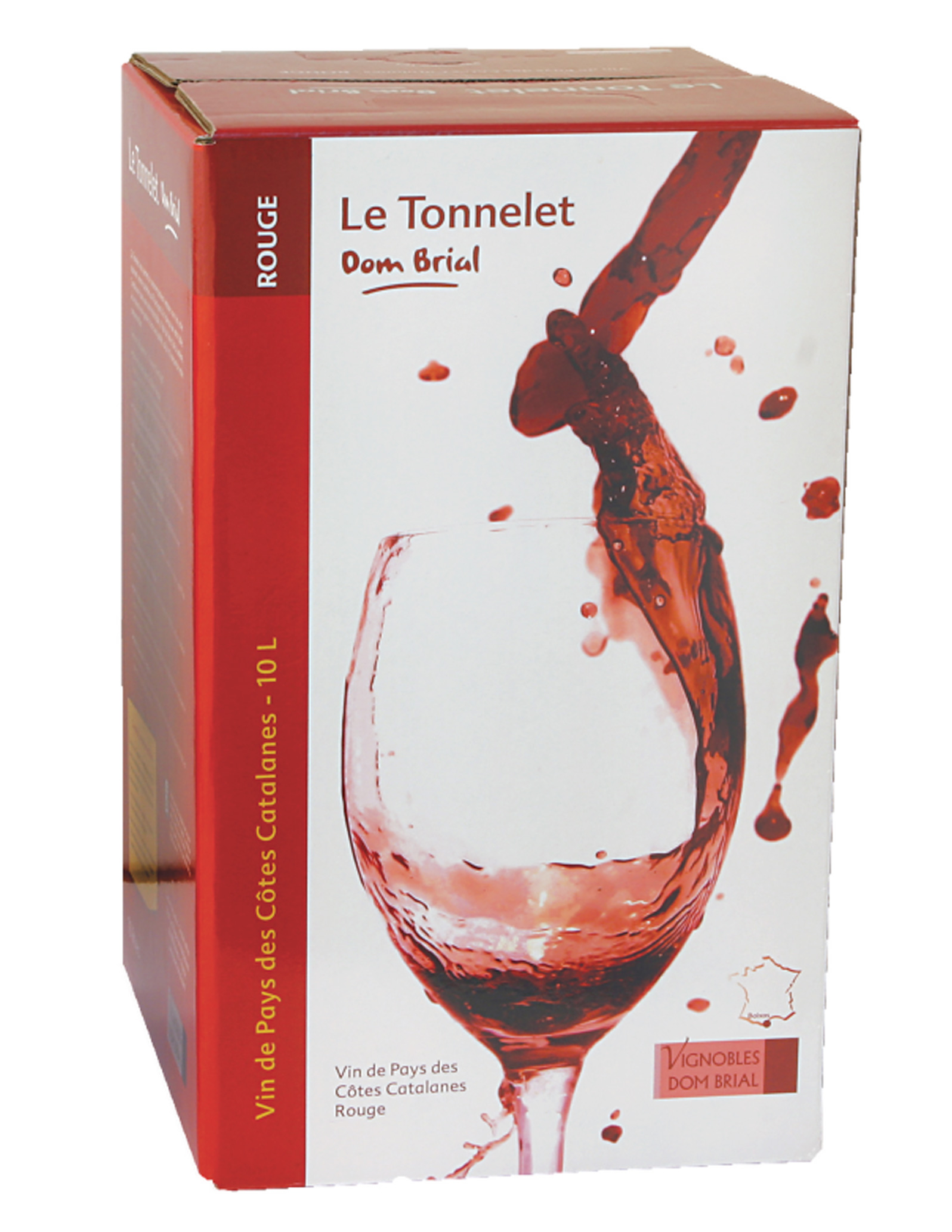 IGP Côtes Catalanes - Cubi de qualité - Le Tonnelet - 10L  - Domaine Dom Brial - ROUGE