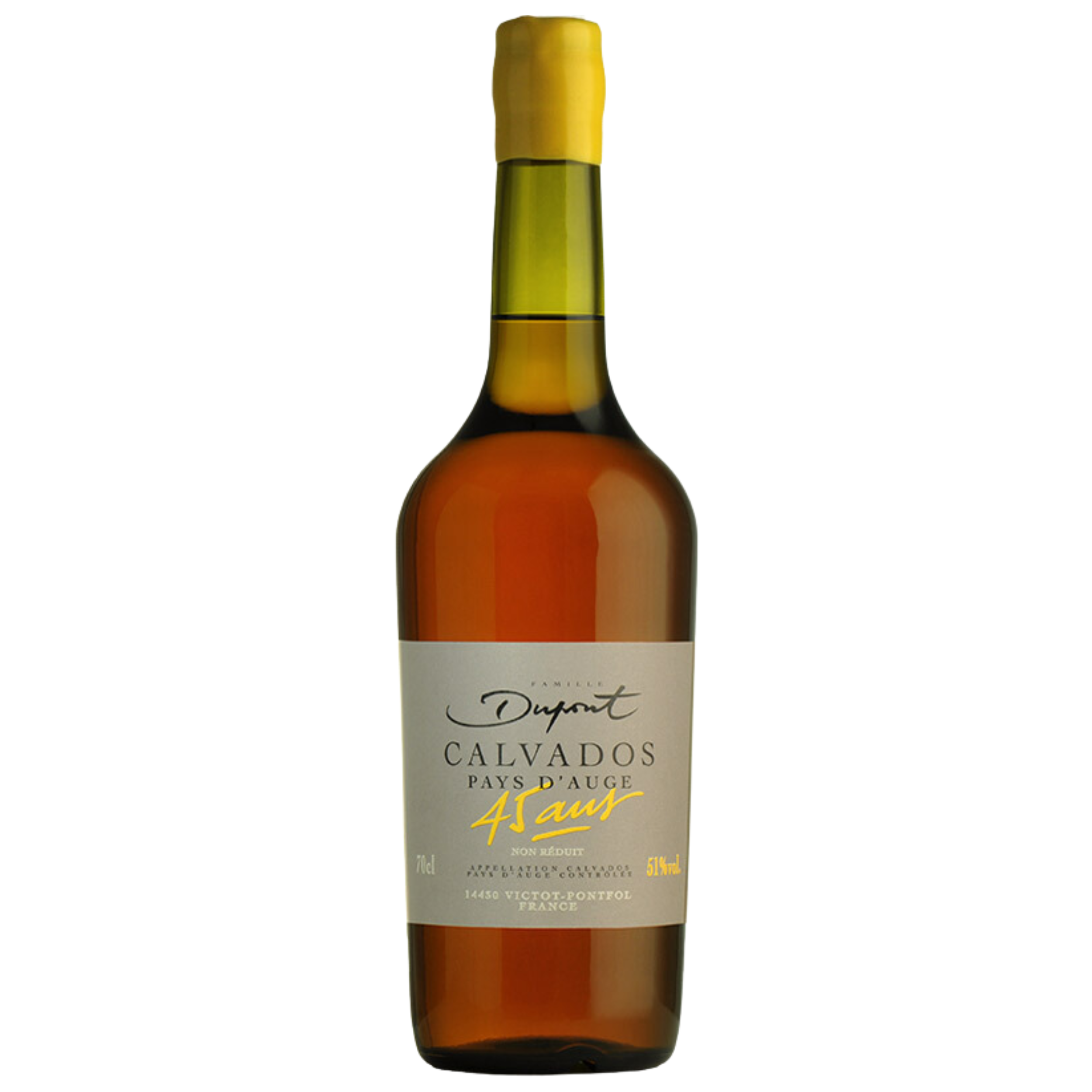 Calvados 45 Ans - Non Réduit - A.O.C. Calvados du Pays d\'Auge - Domaine Dupont - 51° - 70 cl