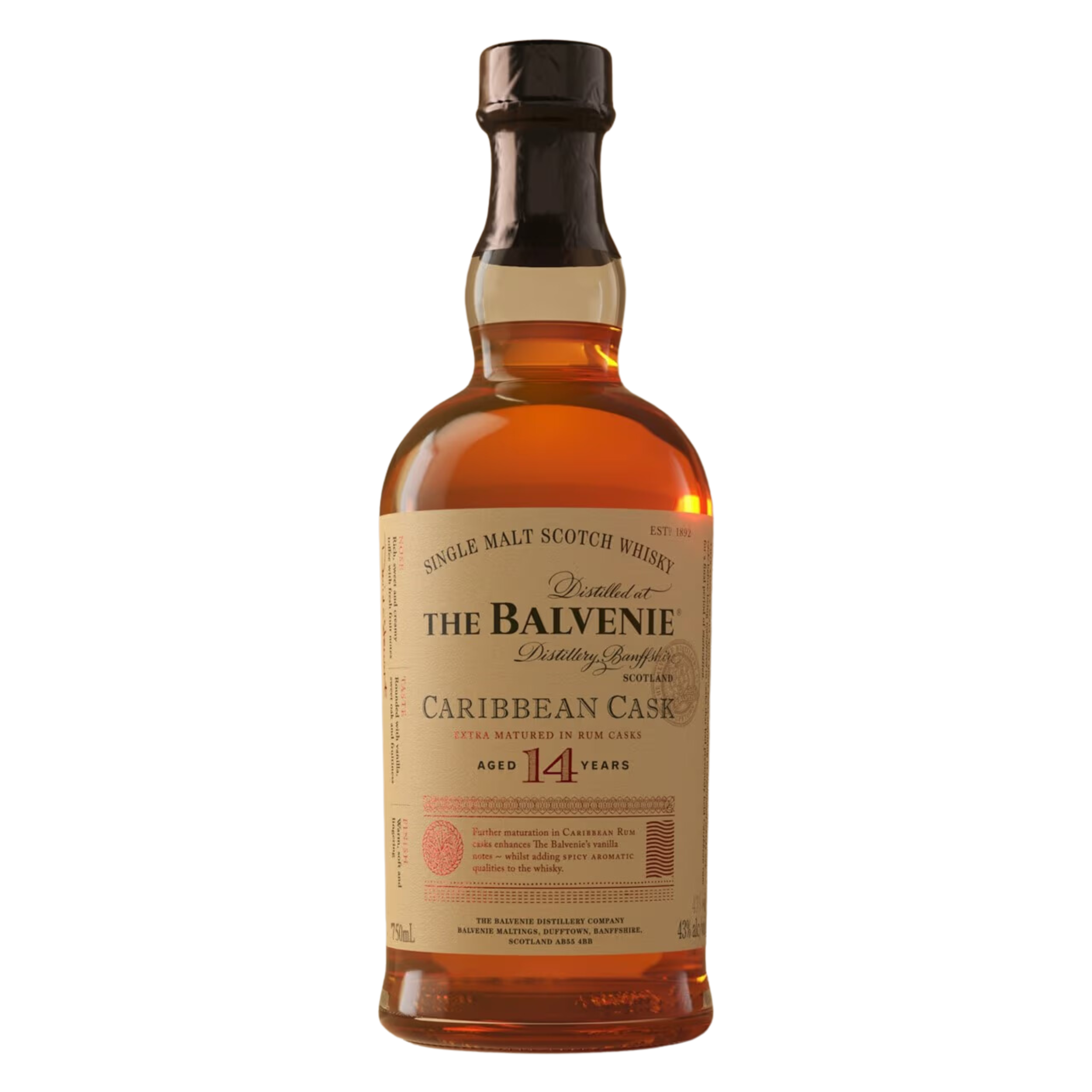 Whisky - The Balvenie - Caribbean Cask - 14 Years - 70 cl - 43°
