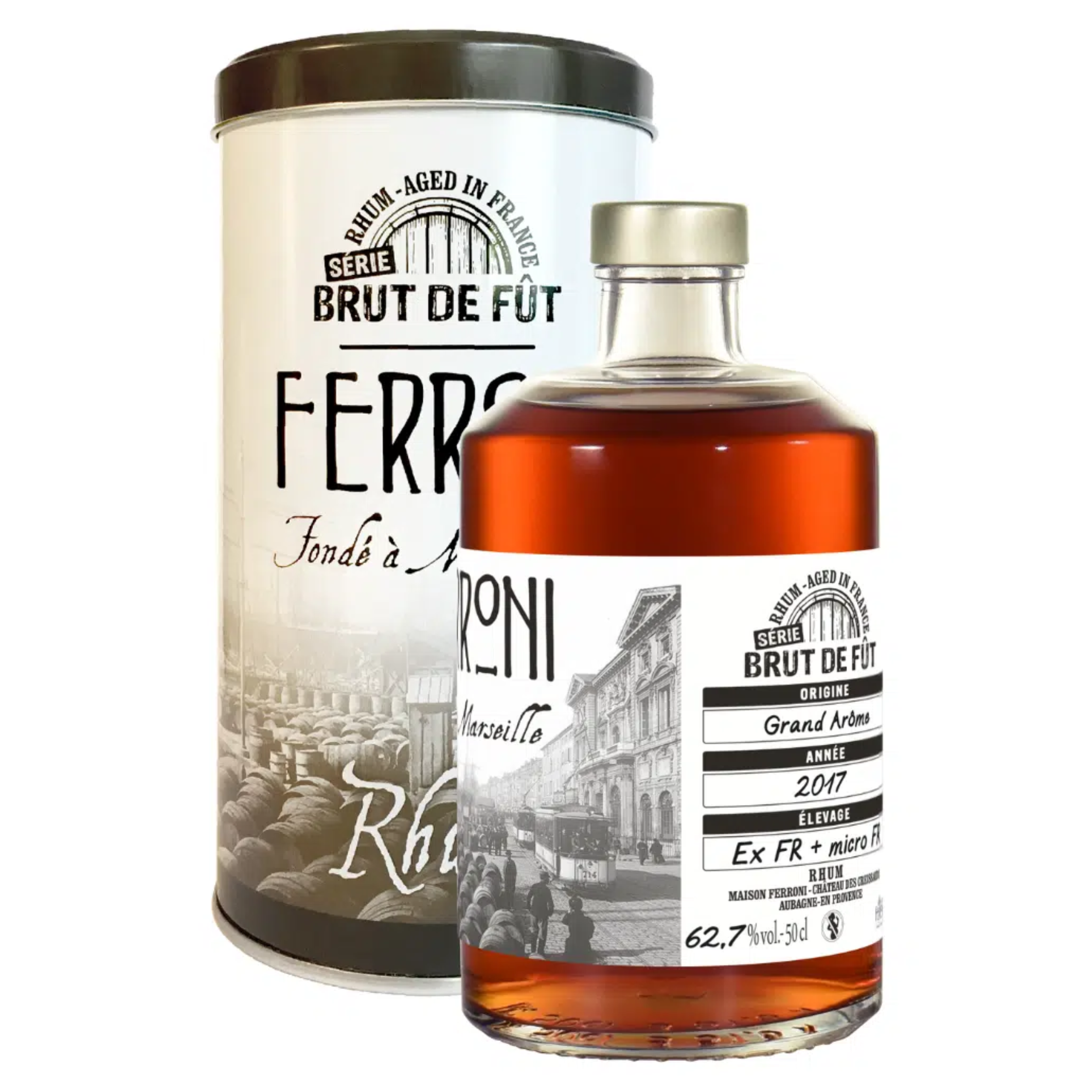 Rhum - Série Brut de Fut - Grand Arôme - 2017 - Maison Feronni - 50cl - 62,7°