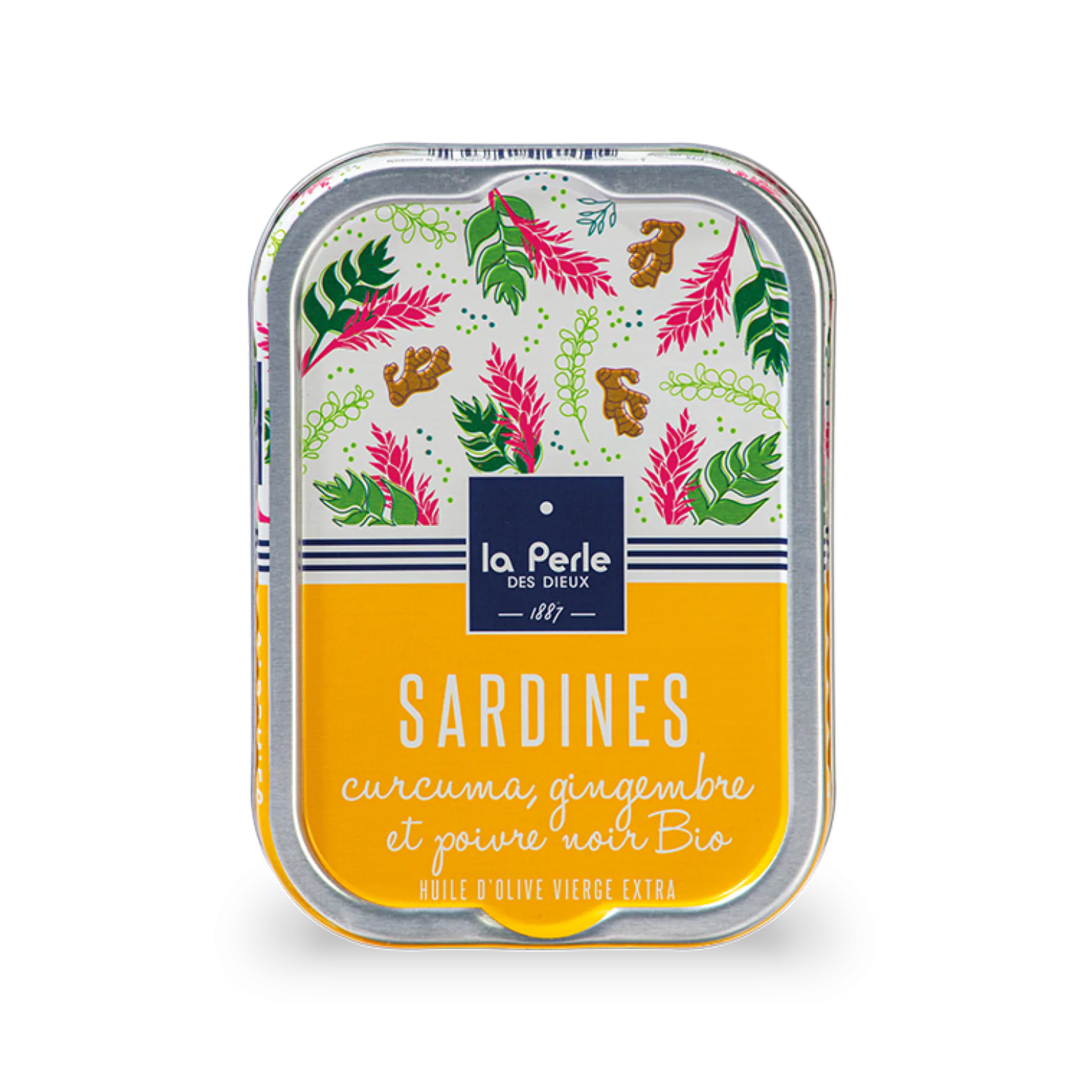 Sardines - Curcuma, gingembre et poivre noir Bio - 115 gr - La Perle des Dieux