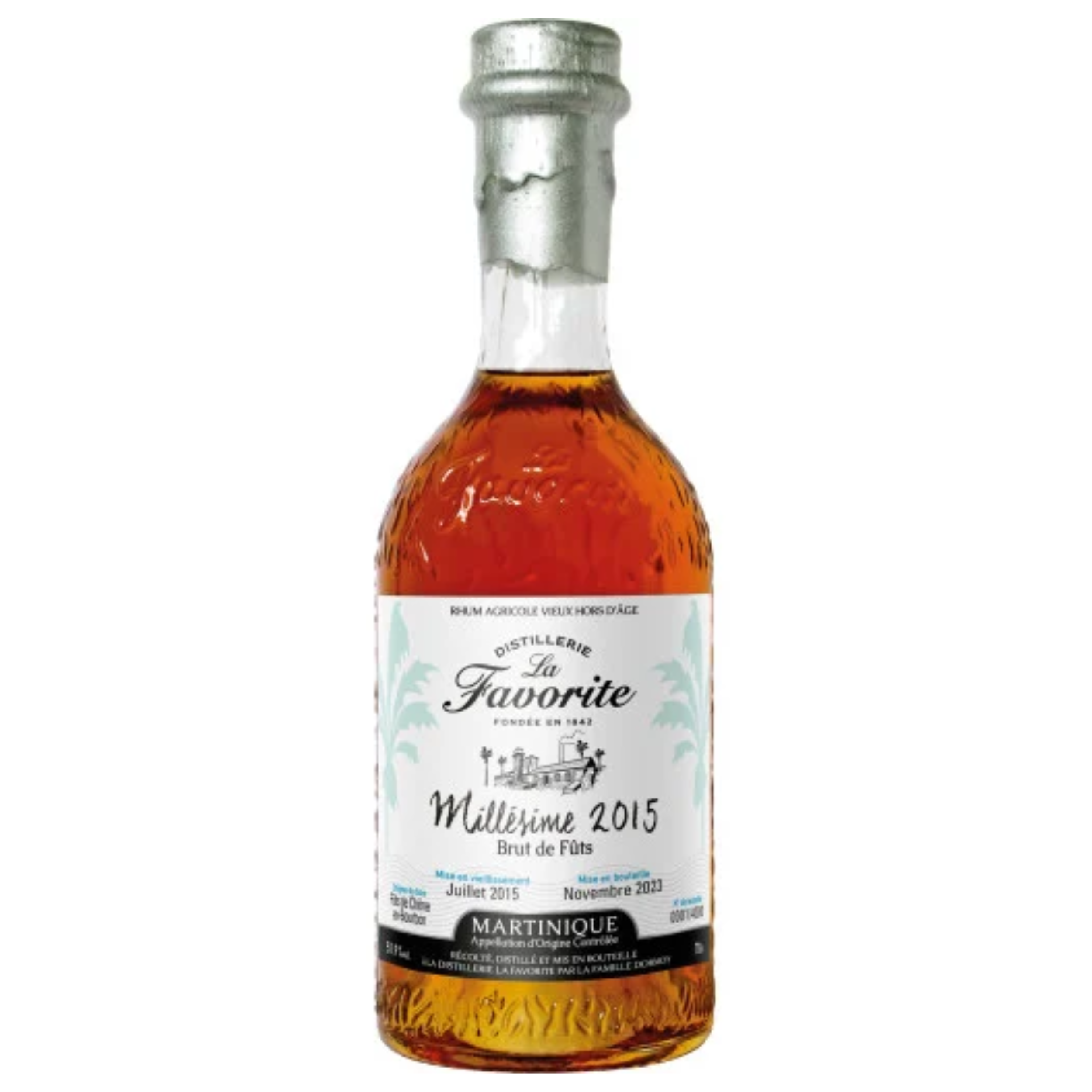 Rhum agricole - Millésime 2015 - La Favorite - Martinique - 70 cl - 51.9°