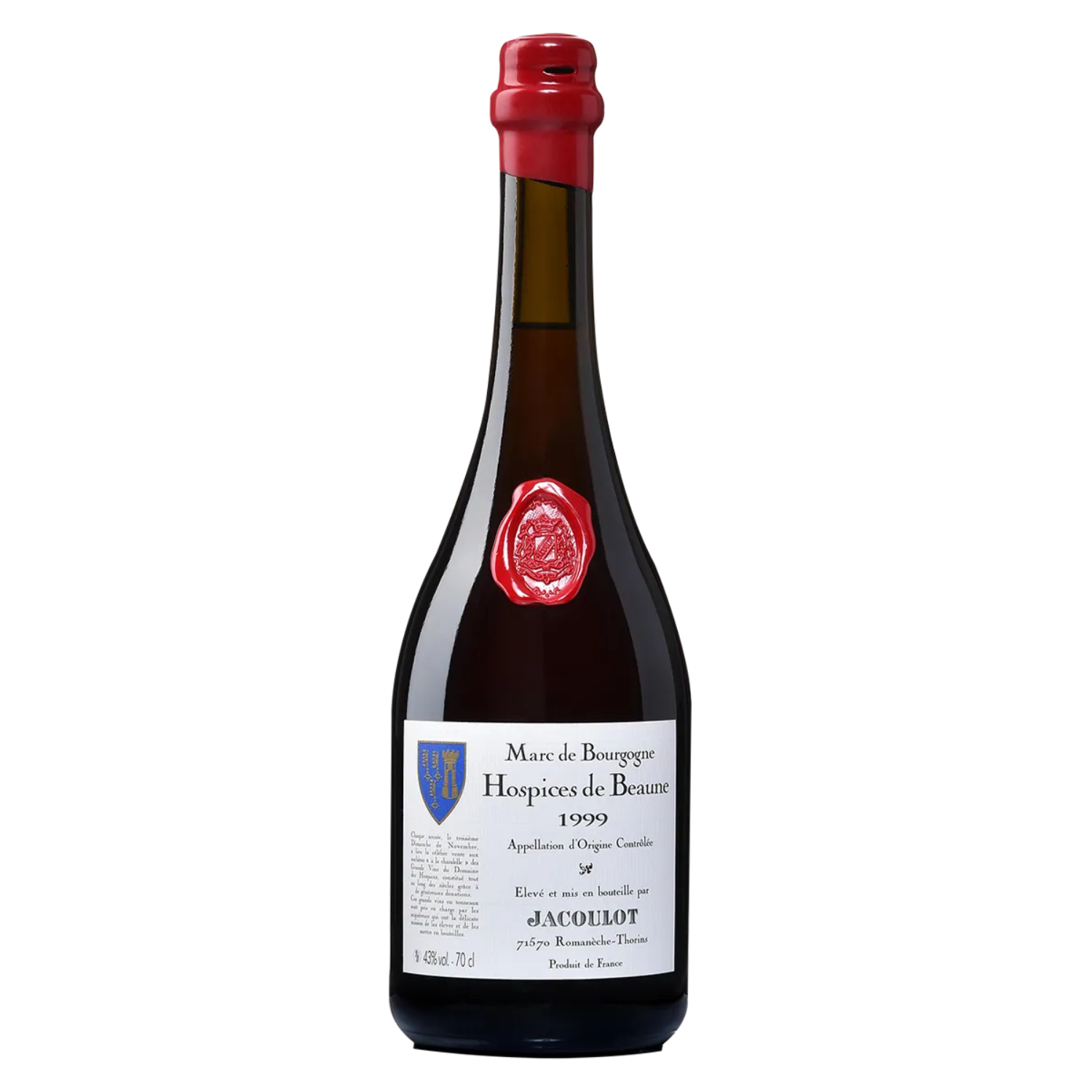 Marc de Bourgogne – Cuvée des Hospices de Beaune 1999 - Maison Jacoulot - 43°