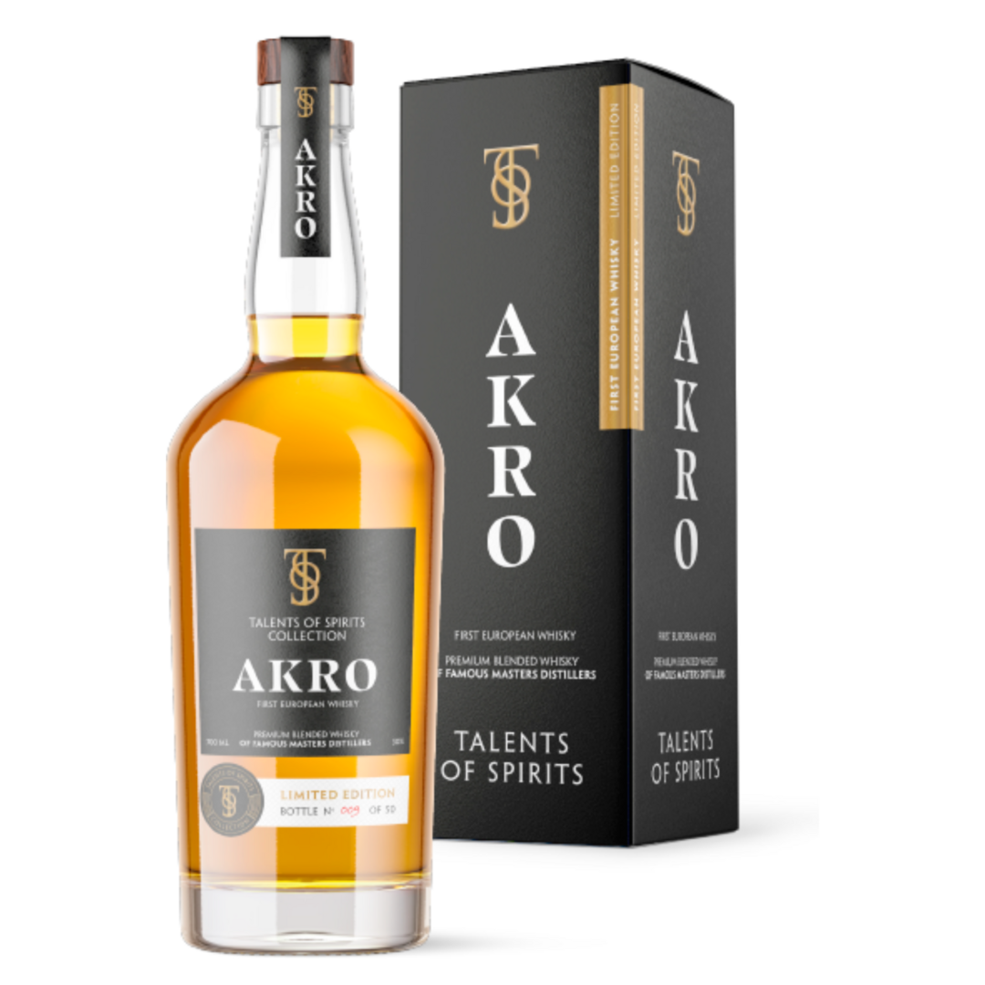 Whisky - AKRO - Talent of Spirits - 50° - 70 cl - Belgique -  Whisky/Belgique - Les Vins Brunin-Guillier
