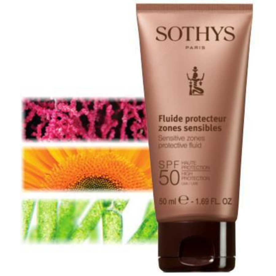 Fluide protecteur zones sensibles SPF 50 Sothys - Protection spécifique d\'indice 50 pour le visage et les zones sensibles