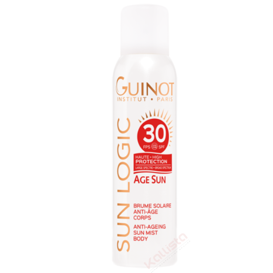 Âge Sun SPF30 Guinot - Brume solaire anti-âge corps - Sun Logic