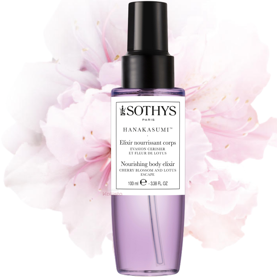 Élixir nourrissant Sothys - Évasion Fleur de cerisier et Lotus - Huile fine en spray aux notes fleuries et poudrées