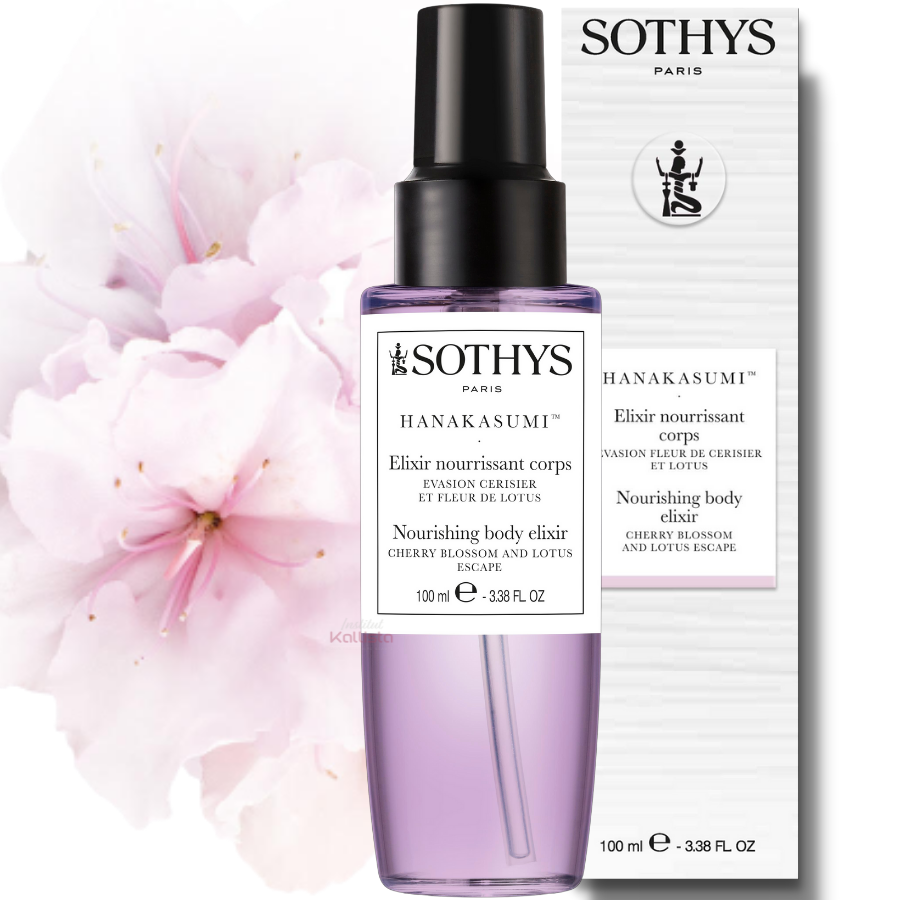 Élixir nourrissant Sothys - Évasion Fleur de cerisier et Lotus - Huile fine en spray aux notes fleuries et poudrées