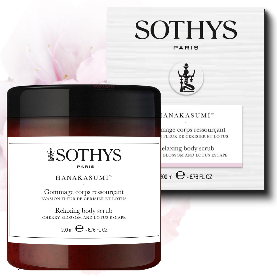 Gommage corps ressourçant Sothys - Fleur de cerisier et Lotus : Exfoliant doux aux notes fleuries et poudrées