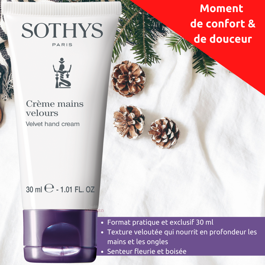 Crème Mains Velours Sothys - Nourissante & Ultra-Protectrice : Offre exclusive 30 ml