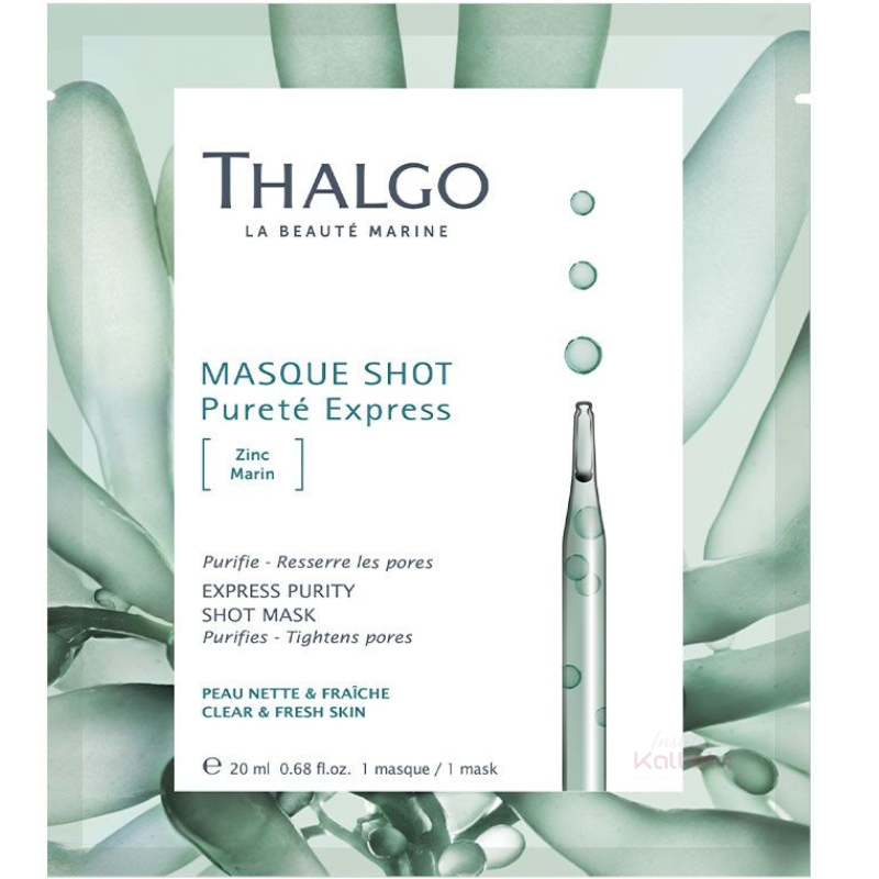 Masque Tissu Shot Pureté Express Thalgo : Purifie et resserre les pores