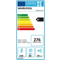 Whirlpool - WTE3113W - Réfrigérateur 2 portes pose libre - 316 L - Classe: A+ - Blanc [Classe énergétique A+]