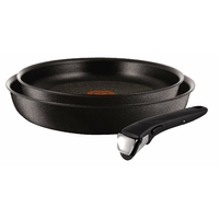 Tefal L6509205 Ingenio Expertise Poêle 3 Pièces Aluminium Noir 24/28 cm