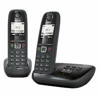 Gigaset AS405A Duo Téléphone sans Fil DECT/GAP avec Répondeur Noir