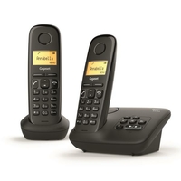 Gigaset AL170A Duo Téléphone fixe sans fil DECT/GAP Répondeur Noir