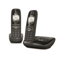 Gigaset AS470A Duo Téléphone fixe sans fil DECT/GAP Répondeur Noir