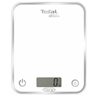 Tefal BC5000V1 Balance de Cuisine Électronique Optiss 5kg/1g Fonction Tare Conversion Liquide Ecran LCD Blanc