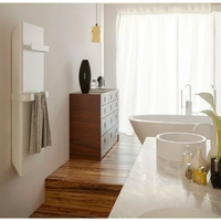 Radiateur sèche-serviettes rayonnant soufflant - Iséo bains Alto 3.0  1500W  Blanc