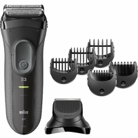 Braun Series 3 3000BT Shave N Style alimenté et sec Gris Tondeuse à barbe  épilateurs pour la barbe (1 mm, 7 mm, Gris, acier inoxydable, intégré, Ni-MH hydrure (NiMH))