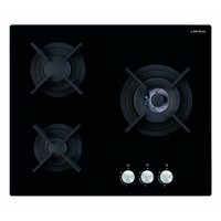 Airlux AV635HBK NOIR Plaques de Cuisson Gaz