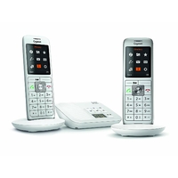 Gigaset CL660A Duo - Téléphone fixe sans fil - Répondeur - 2 combinés  Blanc