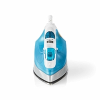 Nedis IRON112TQ Fer à Vapeur | 1200 W | Jet de Vapeur | Semelle en Acier Inoxydable | Bleu