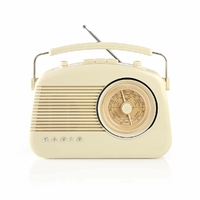Nedis RDFM5000BG Radio FM Portable FM / AM 1.5 W Ivoire