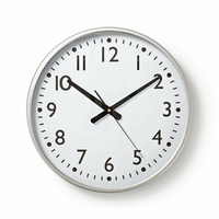 Nedis CLWA016PC38AL Horloge Murale Ronde Diamètre 38 cm Chiffres faciles à Lire