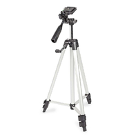 Nedis TPOD2200GY Appareil-Photo/vidéo Trépied Photo/Vidéo Pan & Tilt 134 cm Noir/Argent