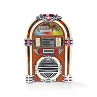 Nedis Radio Juke-Box de Table | Lecteur CD Radio FM/AM | 3 W | Marron