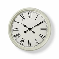 Nedis CLWA008WD50WT Horloge Rond Blanc Antique Diamètre 50 cm