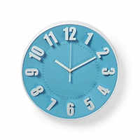 Nedis Horloge Murale Circulaire de 30 cm de diamètre Bleu