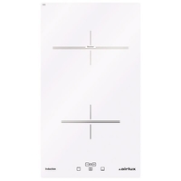 Domino induction 29 cm - 2 zones dt 1x Ø 22cm 3 kW - 2 minuteurs - Cdes sensitives - Blanc