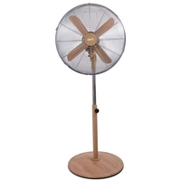 Ventilateur sur pied 40cm de diamètre, Design tendance bois, Structure métal pour une vraie robustelle et stabilité, Mot