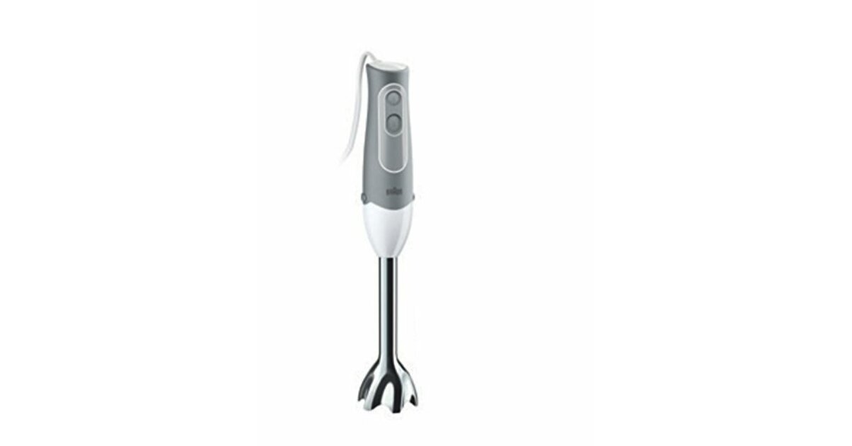 Mixeur Plongeant Braun MQ500SOUP - 600W, Pied En Inox, 2 Vitesses + Pulse - Pour Soupes, Smoothies, Sauces