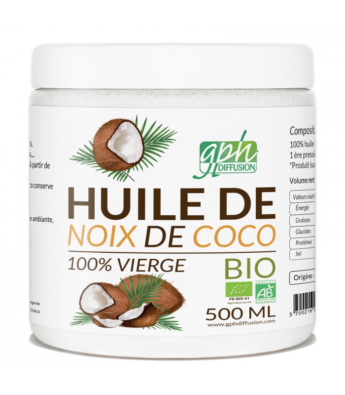 Huile de Coco Bio Désodorisée - 500ml