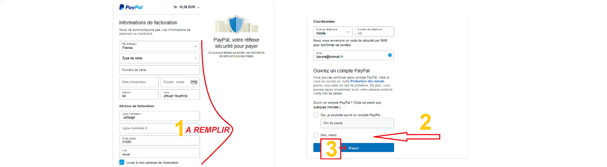 Paiement CARTE BANCAIRE via PAYPAL SANS ouvrir de compte
