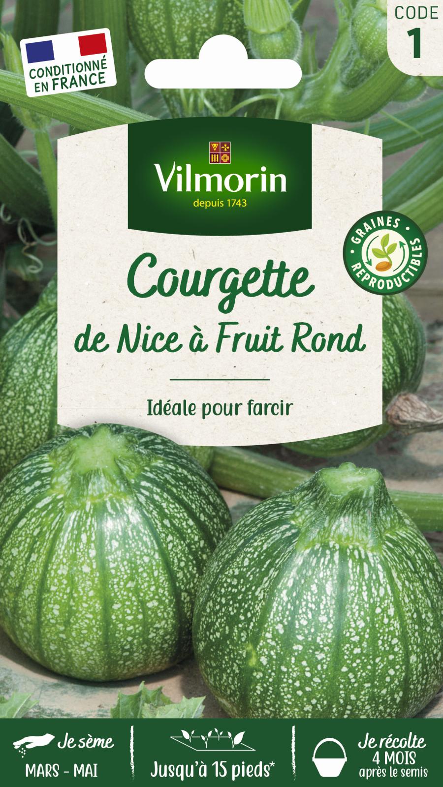 Courgette de Nice à Fruit Rond - 5gr