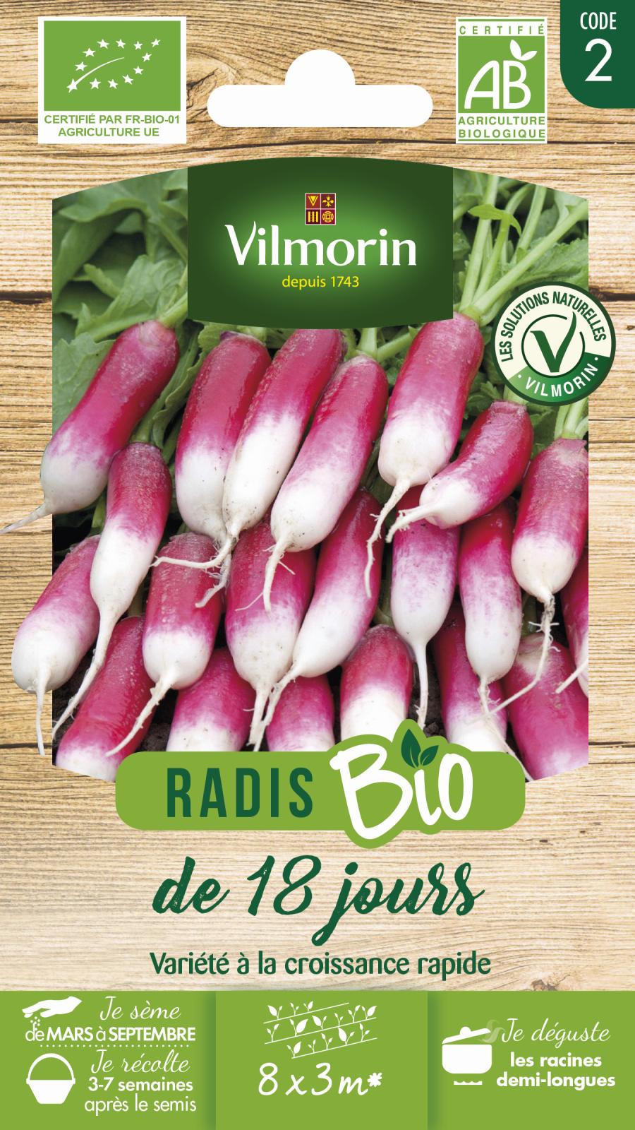 Radis de 18 Jours - BIO - 8gr