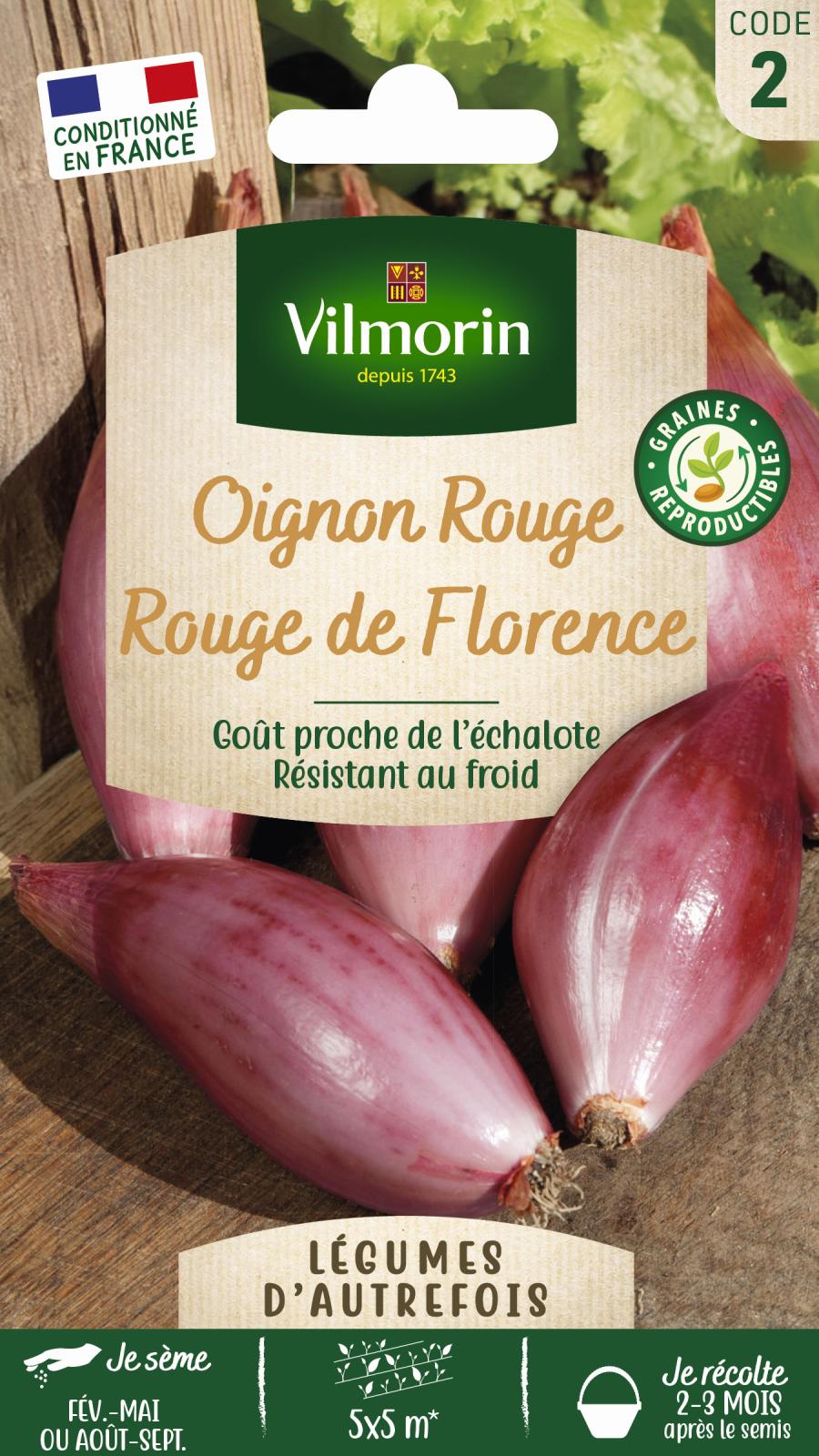 Oignon Rossa Di Firenze (Rouge Long de Florence Race Simiane) - Légumes d\'Autrefois - 5gr