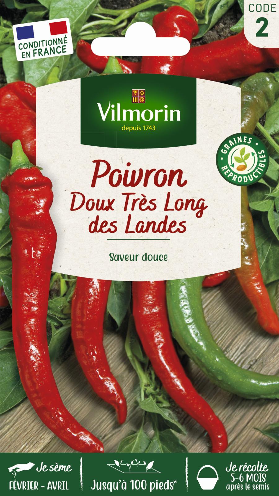 Poivron Doux Long des Landes - 2gr