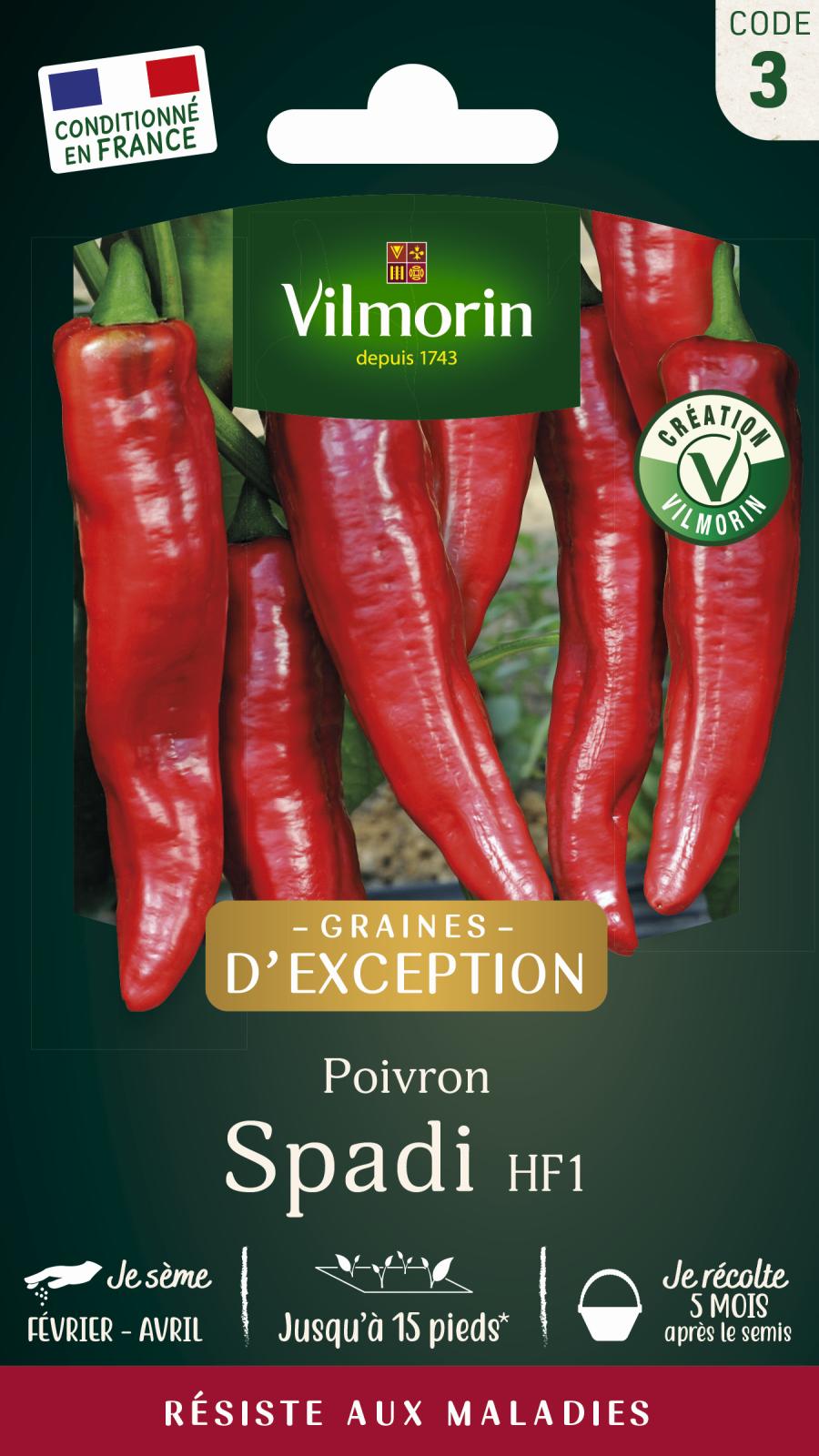 Poivron Doux Spadi - Graines d\'Exception - 0.3gr